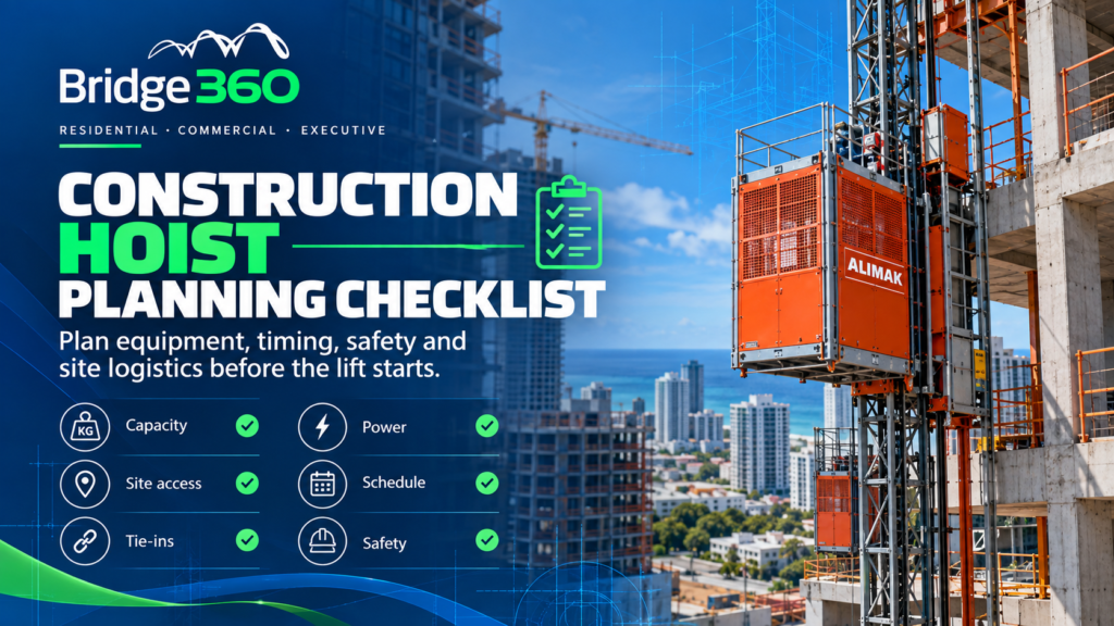 Construction Hoist Planning Checklist