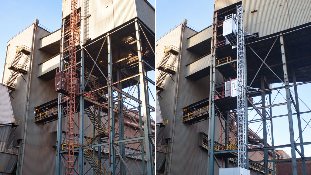 Reparar o reemplazar un elevador industrial